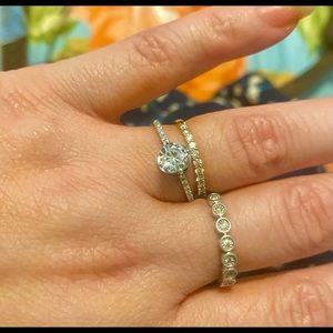 Genuine White Sapphire Sterling Silver Ring